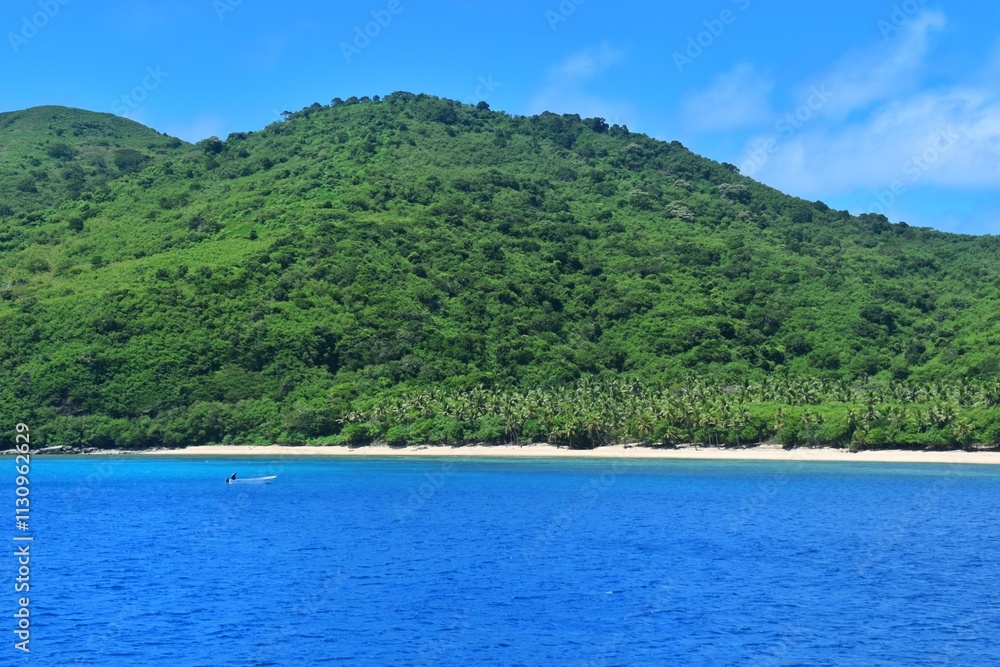Fototapeta premium The paradise beaches of the Fiji Islands in the Pacific Ocean