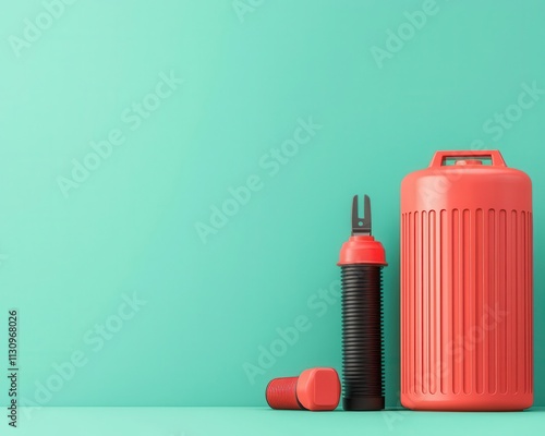 Customized tools for battery replacement in vehicles, brandingfree, 3D illustration photo