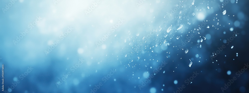 Obraz premium Abstract Blue Background with Bokeh Effect and Soft Light Highlights