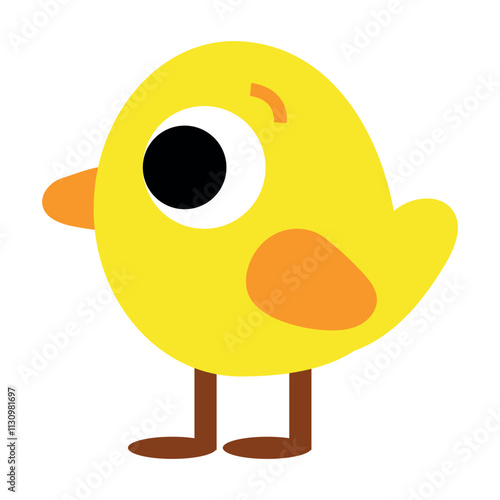 Chicken domestic animal. Funny childish agriculture, farming. Countryside farm barnyard 