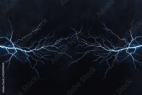 Captivating electric lightning border dancing across the inky black expanse the jagged bolts of electricity casting a dazzling otherworldly allure photo