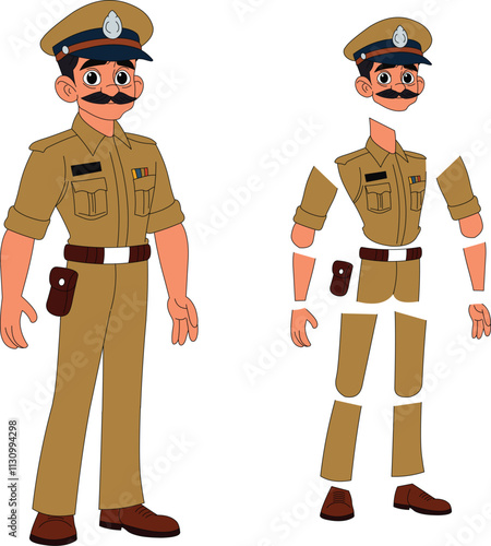 illustration of police man.