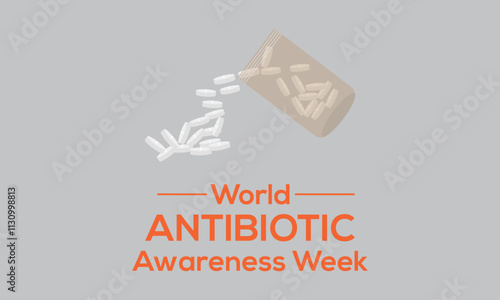 Vector Graphic Of World Antibiotic Awareness Week Good For World Antibiotic Awareness Week Celebration. November 18. European Template.