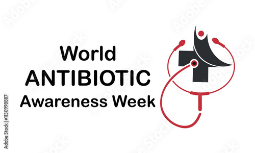 Vector Graphic Of World Antibiotic Awareness Week Good For World Antibiotic Awareness Week Celebration. November 18. European Template.