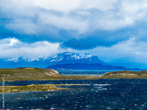 lake and mountains