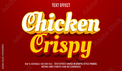 Chicken Crispy 3d editable text effect style