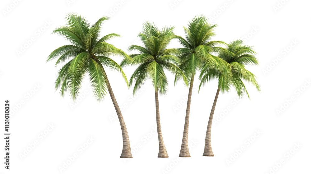 Obraz premium a coconut tree isolated on a transparent background
