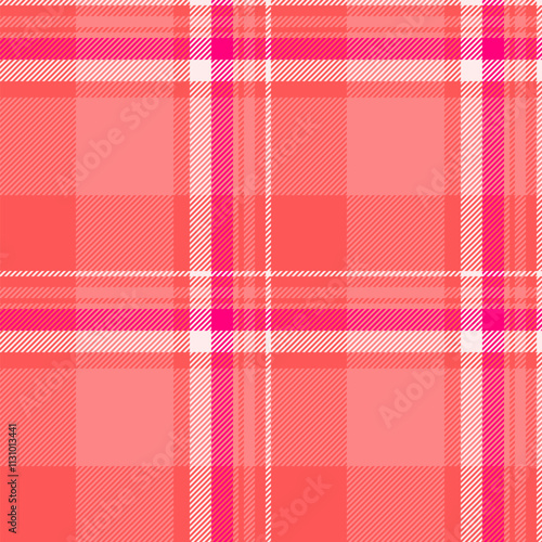 1940s tartan textile plaid, bed pattern check seamless. Brazil vector texture background fabric in red and linen colors.