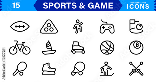 Professional Sports Icon Collection - High-Quality Icons for Teams, Events, and Fitness Projects