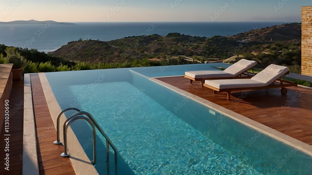 Fototapeta premium swimming pool in hotel