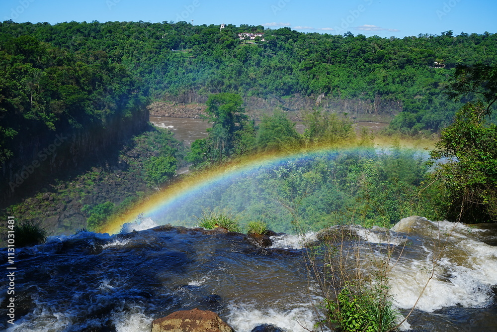 Rainbow over Iguazu Falls in Argentina - アルゼンチン イグアスの滝 虹