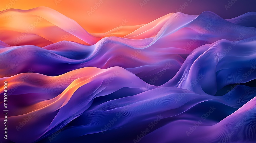 Fototapeta premium Vibrant Gradient Wave Backgrounds - Abstract Fluid Patterns in Purple, Pink, and Blue Tones for Stock Imagery and Digital Designs