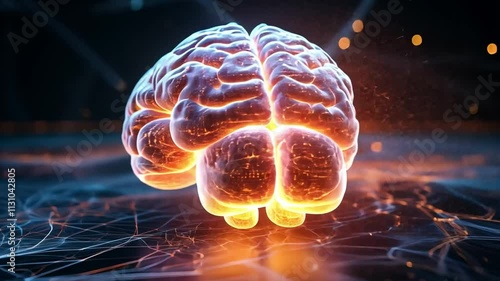 Wallpaper Mural The Power of Thought: An abstract representation of the human brain, radiating with an inner glow, symbolizing the boundless potential of the mind. Torontodigital.ca