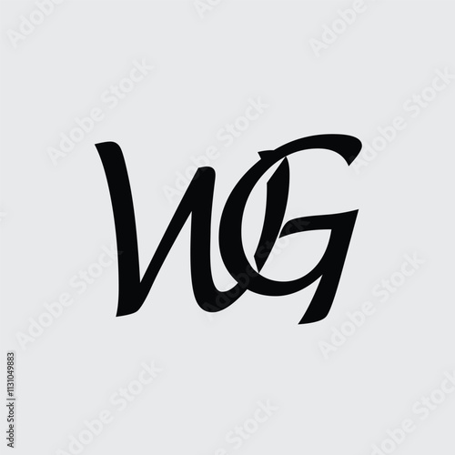 Initial letter WG logo design 