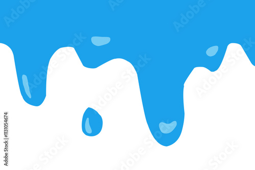 Dripping liquid. Melt drop. Flowing liquid isolated on white background. leak, splash, spilled liquid. water drop. Vector illustration.
