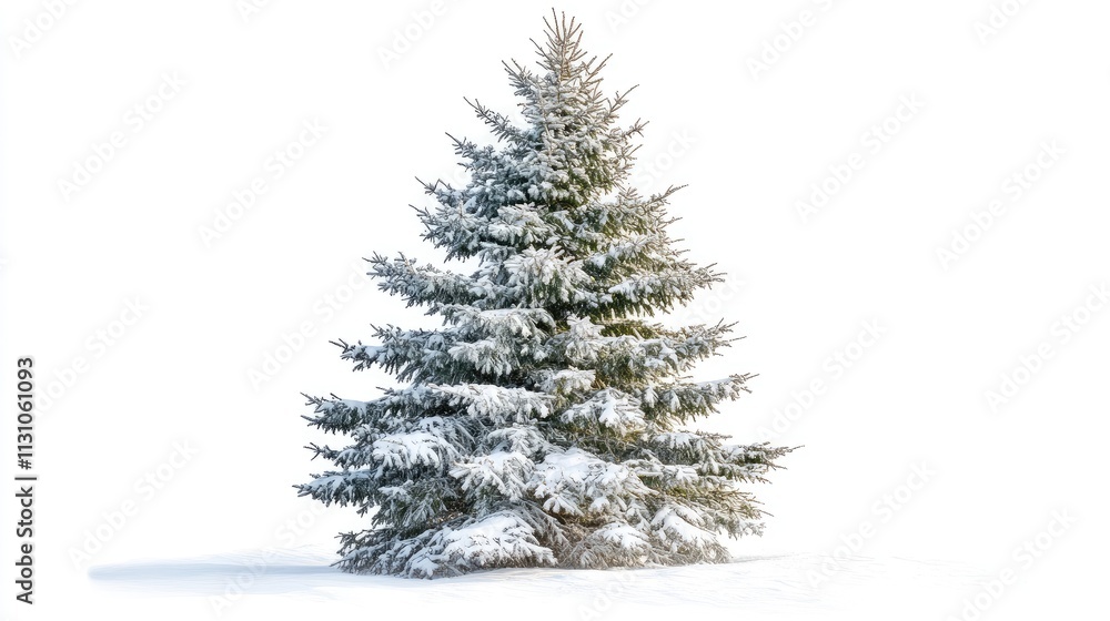 Obraz premium christmas tree isolated on white