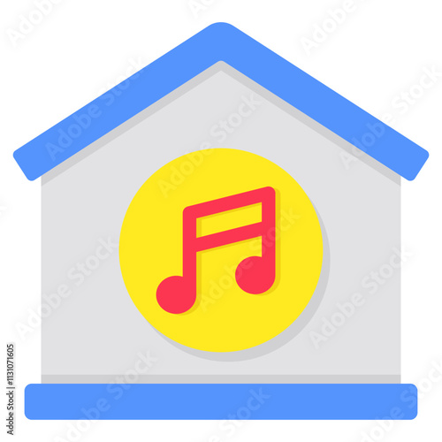A beautiful design icon of home music