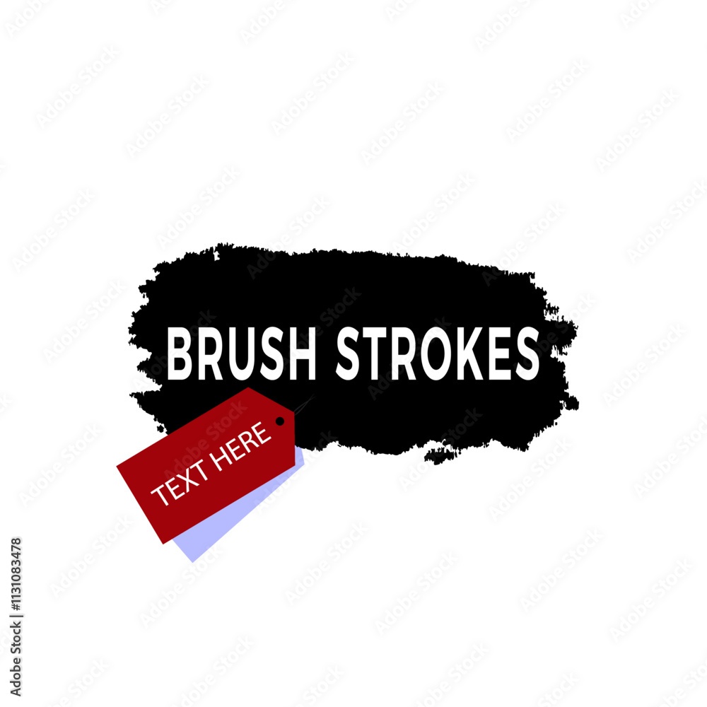 Fototapeta premium Black Brush strokes Brush strokes grunge vector art illustration isolated on white background 