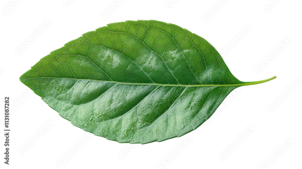 Obraz premium green leaf isolated on white background
