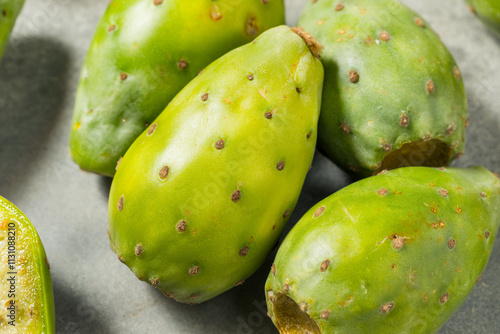 Organic Raw Green Prickly Pear Fruit