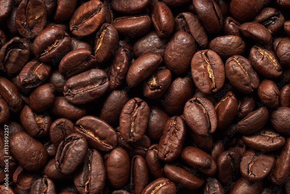Fototapeta premium Close-up full frame of coffee beans.
