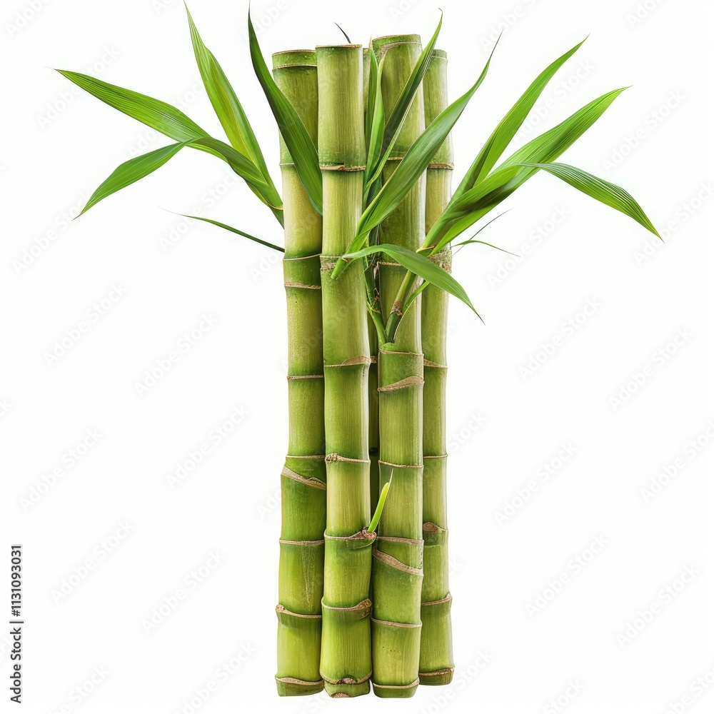 Obraz premium Photo of Bamboo shoot Isolated on white background
