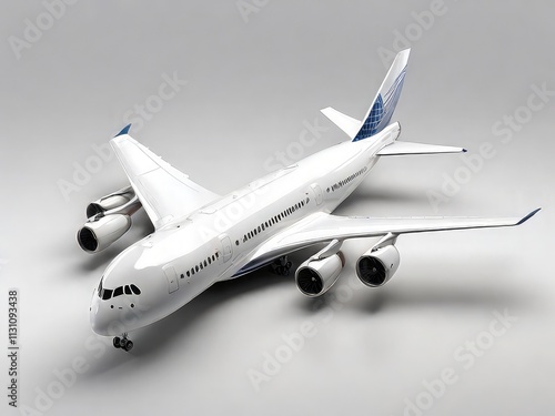 airplane isolated on white, airplane in the sky ,airplane in flight