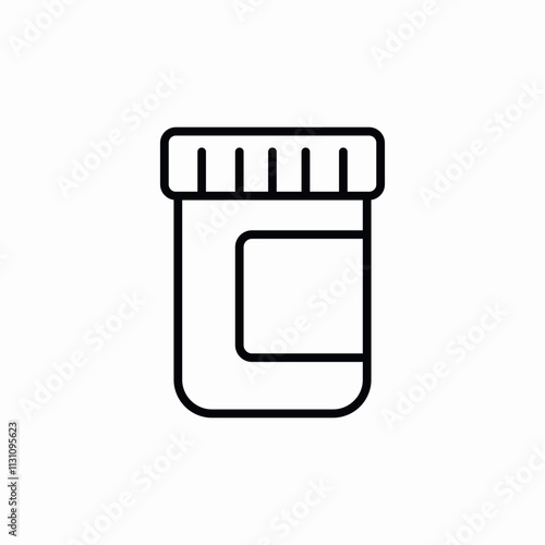 pills jar icon sign vector