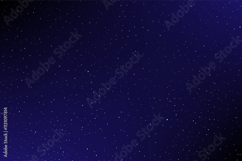 Dark blue galaxy vector illustration, glowing stars night sky background design