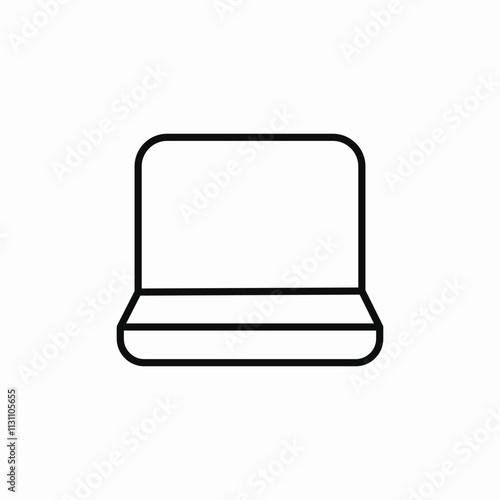 laptop computer device icon sign vector