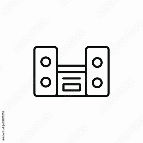 stereo system icon sign vector
