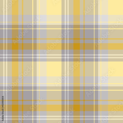 Seamless pattern in marvellous gray and yellow colors for plaid, fabric, textile, clothes, tablecloth and other things. Vector image.