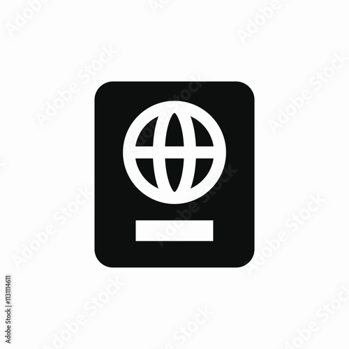 passport document icon sign vector