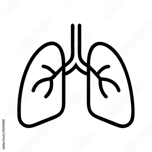 lungs for breathing exercises icon, lungs for breathing exercises vector
