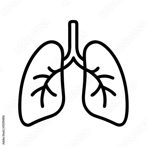 lungs for breathing exercises icon, lungs for breathing exercises vector