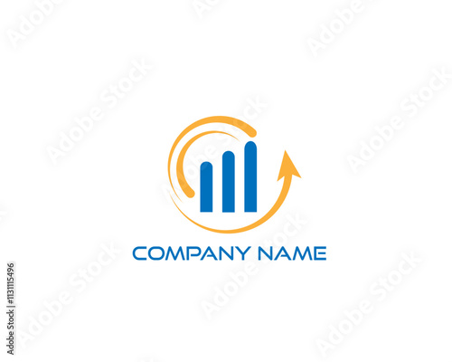 Creative Financial Accounting Logo Design Concept. Business and Finance Progress Vector Illustration.