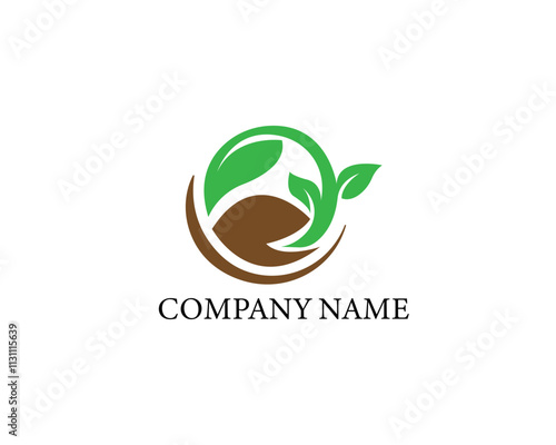 Simple modern agriculture logo design Royalty Free Vector