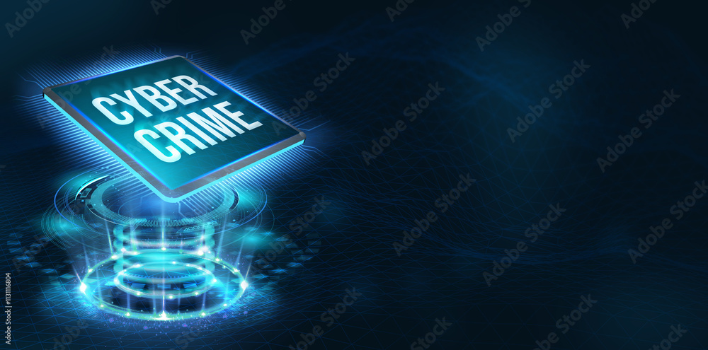 Fotografie The concept of a cyber attack on a computer network