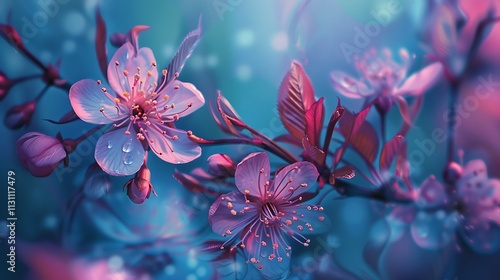 Elegant Mix of Blooming Flowers: Aesthetic Nature and Vibrant Petals Display