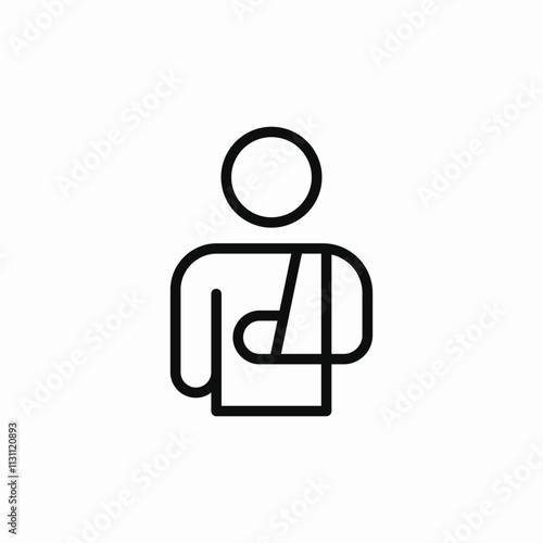 arm unjury icon sign vector