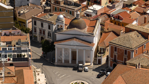 Canvas Print Aerial view of the church of San Francesco Saverio in Foggia, Puglia, Italy