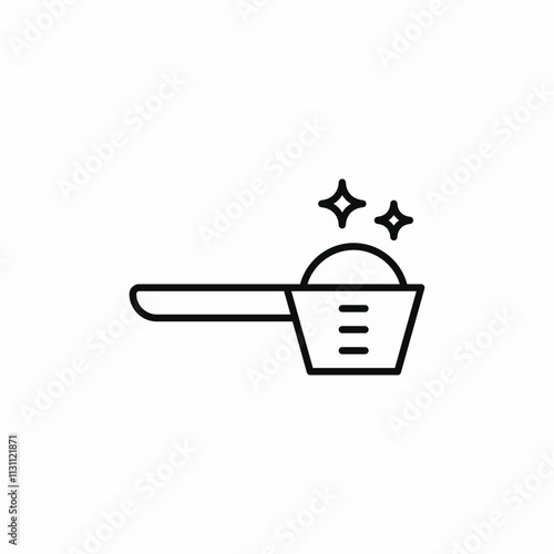 laundry detergent scoop icon sign vector