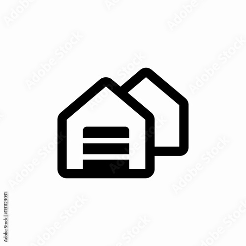storages warehouses garages icon sign vector
