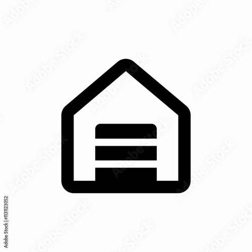 storage warehouse garage icon sign vector