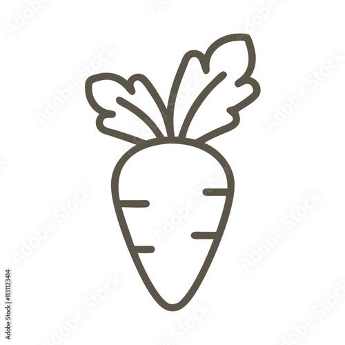 Carrot icon representing organic food and healthy eating
