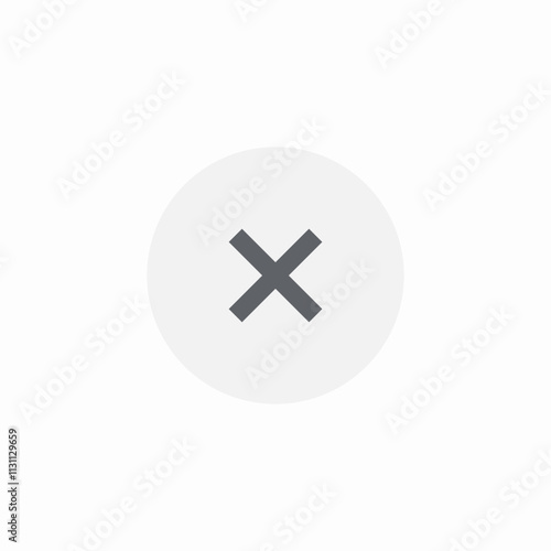 delete cross button icon sign vector