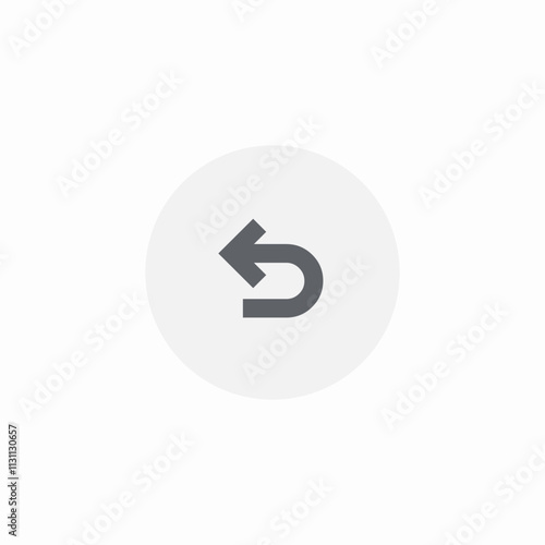 undo button icon sign vector