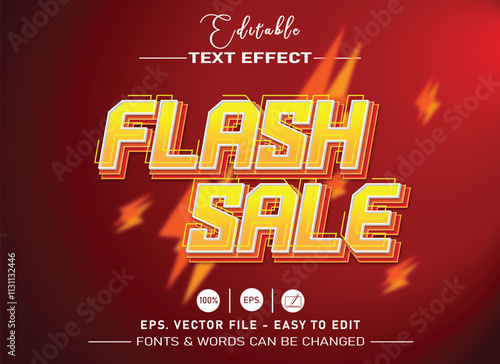 Flash sale editable text effect