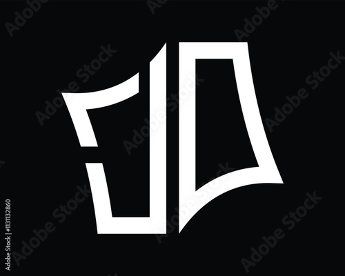 JO letter logo design vector art