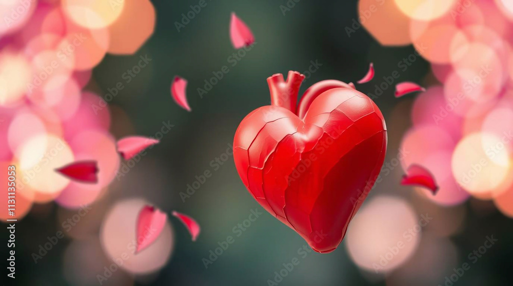 Obraz premium heart with background